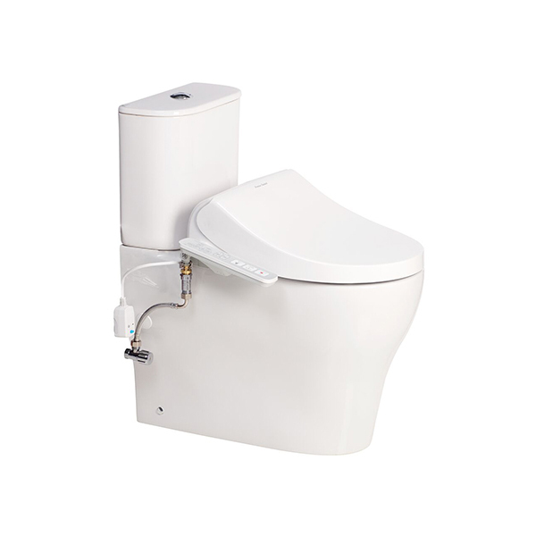 Cygnet HygieneRim Close Coupled Back to Wall Bottom Inlet Suite with Spalet E-Bidet Seat