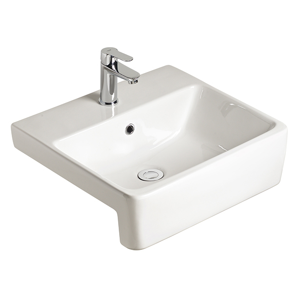 Heron Semi-Recessed Basin with 1 Taphole