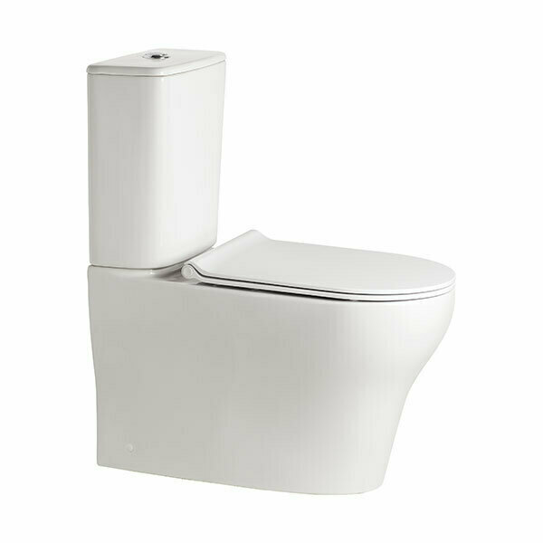Cygnet Square Hygiene Rimless Close Coupled Back To Wall Back Inlet Toilet Suite