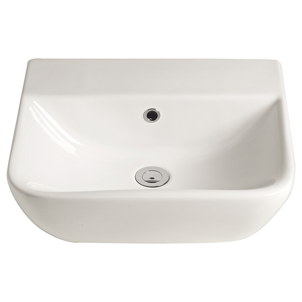 Cygnet Semi Recessed Basin No Taphole 500mm White