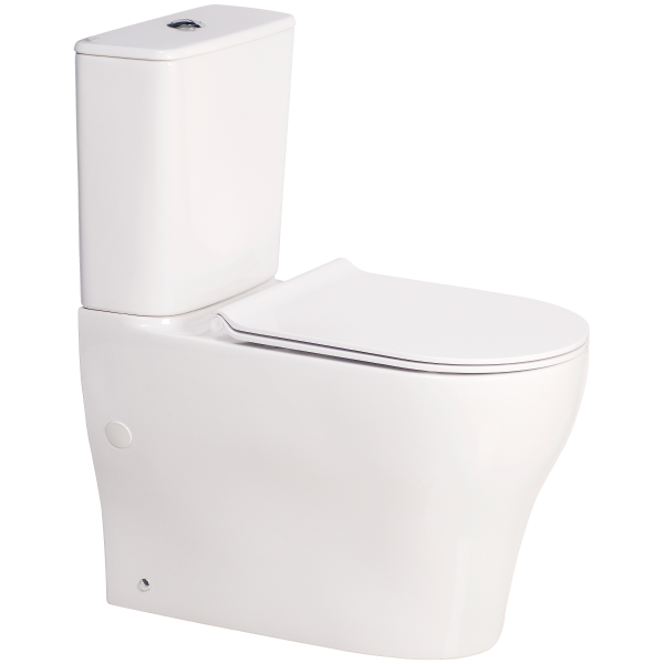 Cygnet Square Overheight Hygiene Rimless Close Coupled Back To Wall Bottom Inlet Toilet Suite