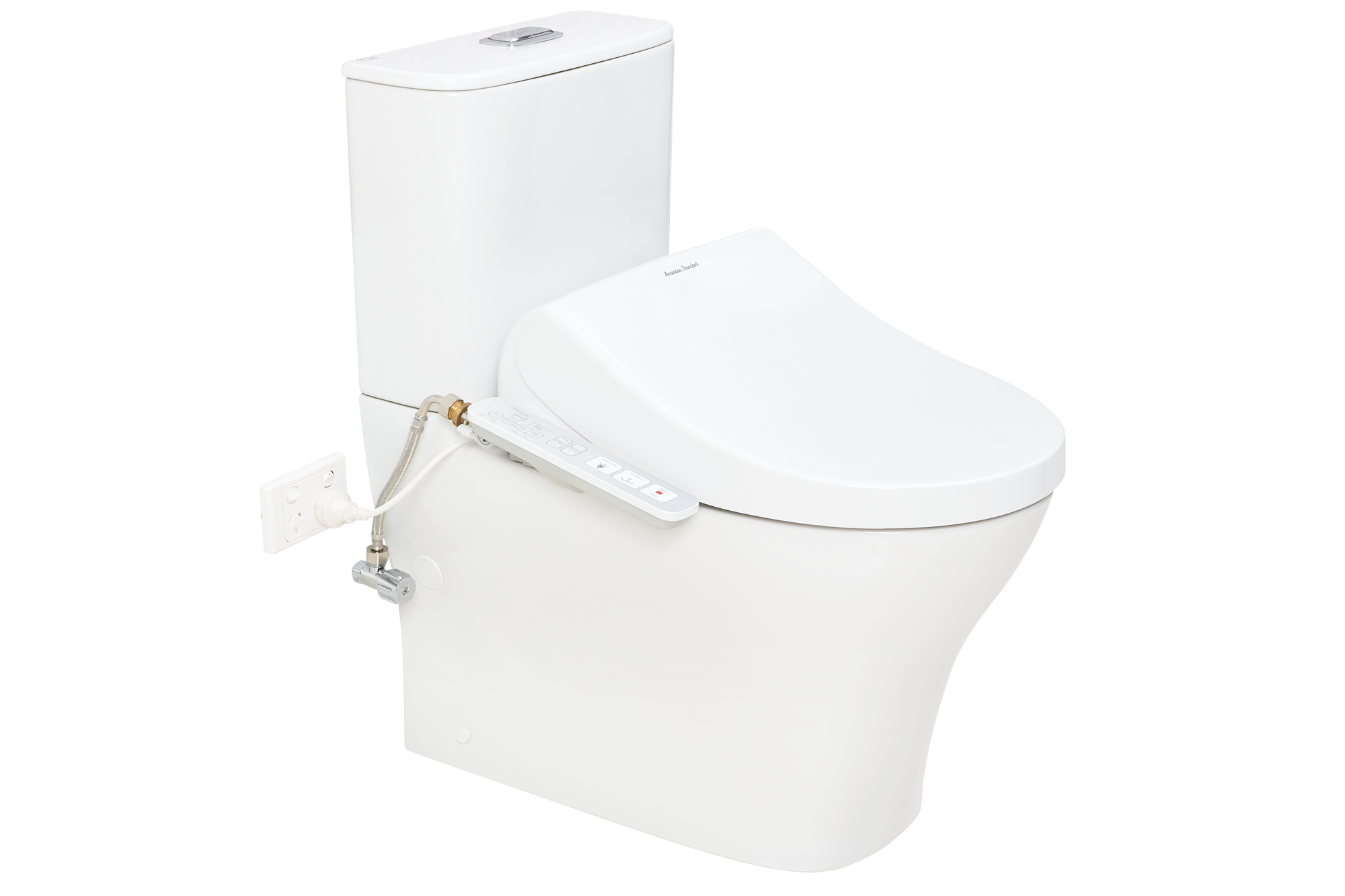 Signature Hygiene Rim Close Coupled Back to Wall Bottom Inlet Toilet Suite with Spalet